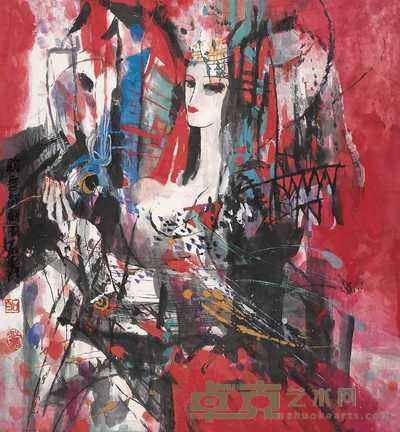 石齐 歌舞翩翩图 镜心 82×76cm